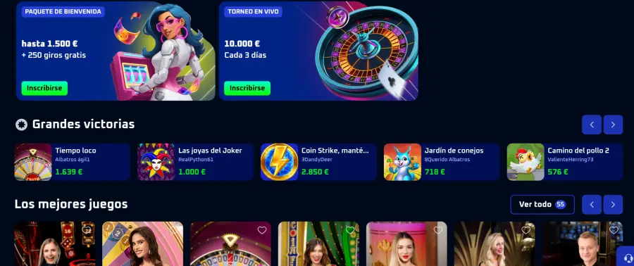 Spinwinera casino espaÃ±a